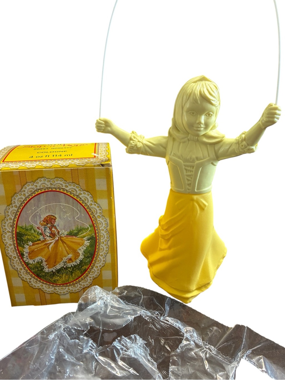 Avon Vintage NIB Skip-a-Rope Sweet Honesty Cologne Decanter 4oz NEW